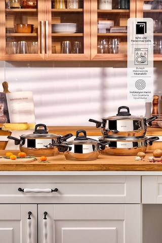 Emsan Aren 8 Parça Çelik Tencere Seti