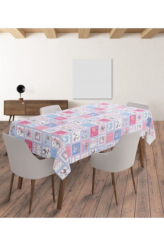 Pvc Muşamba Masa Örtüsü Mavi Kelebek