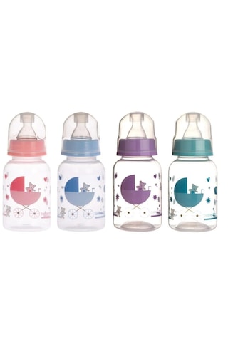 Bebedor Orta Akış Desenli Pp Biberon 125 ML Kırmızı