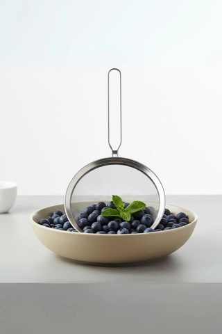 Paslanmaz Çelik Saplı Derin Süzgeç 28 Cm Metalik Gri Çok Renkli