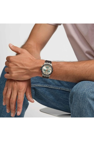 Swatch Obsıdıan Ink Sust402 Kol Saati Krem