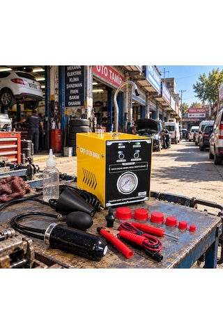 Duman Hava Kaçak Test Cihazi Çift Motorlu Full Ekipman İlk Dolum Sıvısı Hediyeli Sarı