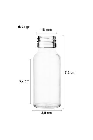 Çelik Roll On Şişesi 20 ML Sızdırmaz Siyah Kapaklı Şeffaf Cam Şişe 2 Adet