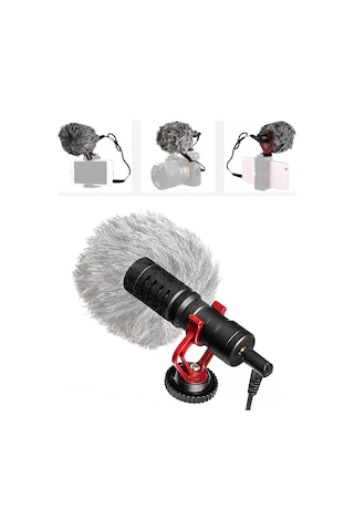 Boya Mini Kardioid Mikrofon Metal Elektret Kondensör Video