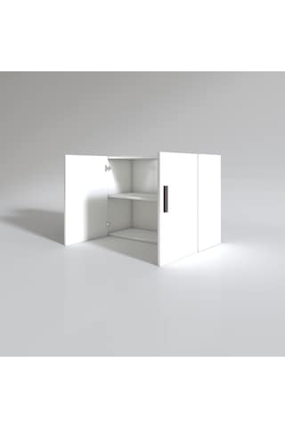 Kenzlife Hazır Mutfak Castus22 Byz 060 120 22 Banyo Dolabı Kapaklı Raflı Arkalıklı