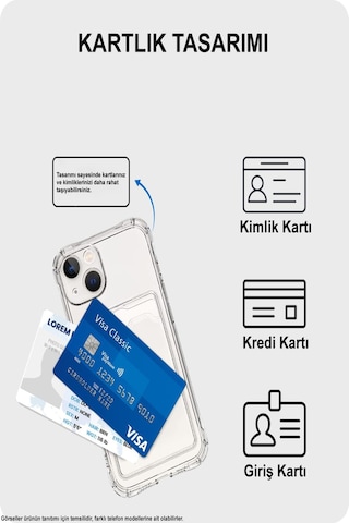 Xiaomi Mi 15 Pro Kapak Kamera Korumalı Kartlıklı Darbe Emici Özellikli Şeffaf Silikon Kılıf