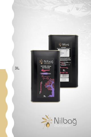 Nilbağ Zeytinyağları Ayvalık Natural Sızma Zeytinyağı Meyvemsi Teneke 3 L