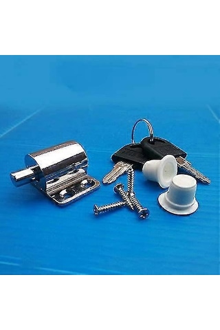 Veranda Kapısı İçin Yeni Sürgülü Pencere Kilidi - Gümüş - Vidalı