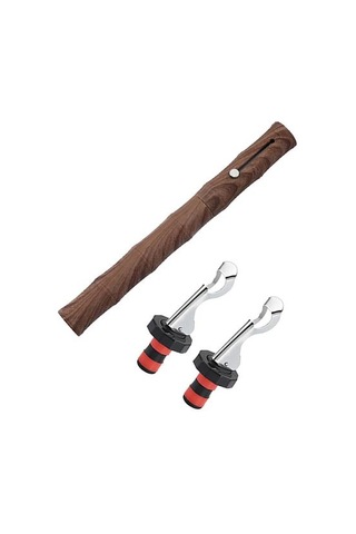 Taşınabilir Şarap Şişesi Açacağı Retro Kırmızı Şarap Şişesi Açacağı Şarap Şişesi Tirbuşon Folyo Kesici Cork Çektirme Bar Aracı Piston Tipi Şarap Tıpaları