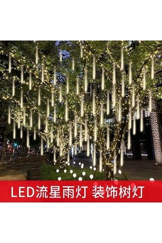 Besthome1 Renkli Meteor Yağmuru Led Ağaç Işığı - Su Geçirmez 8 Adet Paket Ev Dekorasyonu İçin Diğer