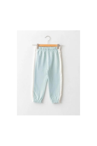 LC Waikiki Lcw Baby Yeşil Beli Lastikli Pamuklu Kız Bebek Eşofman Alt Dull Green