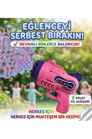Köpük Baloncuk Makinası 3 Parçalı Yanında 500ml Baloncuk Likiti Hediyeli Eğlenceli Oyun Seti Mor