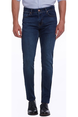 Hatemoğlu Lacivert Slim Fit Düşük Bel Düz Paça Basic Kot Pantolon Lacivert