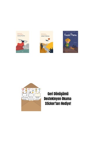 Savaş Pilotu + Güney Postası + Küçük Prens Ciltli - Büyük Boy + Okuma Sticker'ları