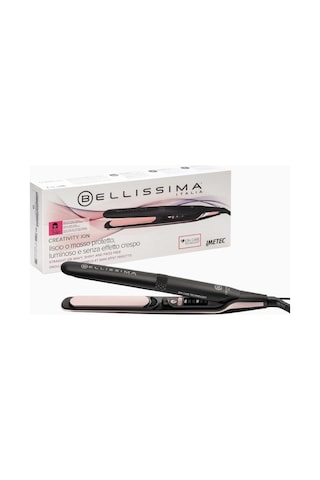 Bellissima Bellıssıma Creativity Ion Saç Düzleştirici, Iyon, Keratin-elmas Seramik, 5 Sıcaklık Saç Şekillendirme Cihazları Siyah