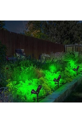 18 Led Spot Güneş Enerjili Bahçe Aydınlatma, Su Geçirmez Açık Lacivert