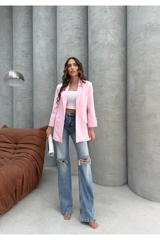 Pembe Blazer Ceket Pembe