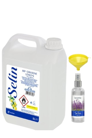 Selin 5 Lt 80 Limon Kolonyası + 100 Ml Sprey Selin Lavanta +huni