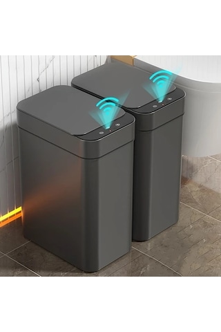 Pazly 2 Adet Dokunmatik Çöp Kovası, 11l, Akıllı Elektrikli, Mutfak/banyo/yatak Odası/kurumsal