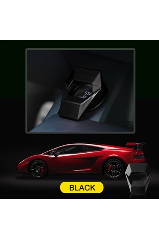 Skycity Lamborghini Araçları İçin Alüminyum Allüvyum Motor Başlatma Düğmesi Kapağı - Siyah, Dayanıklı, Kolay Kurulum, İç Dekorasyonu Artırır