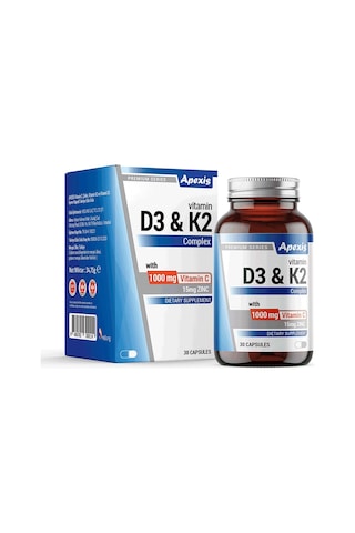Apexis Vitamin D3 - K2 Complex 1000 MG x 30 Kapsül