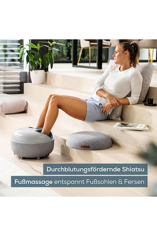 Beurer Fm 120 2'si 1 Arada Shiatsu Ayak Masajı Ve Modern Tabure, Rahatlama Ve Yenilenme İçin Rahatlatıcı Hava Sıkıştırma Masajı, Değiştirilebilir Isı Fonksiyonu, Yüksek Kaliteli Kumaş