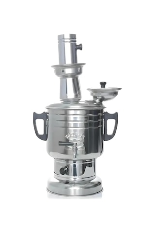 Vezir-iş 4 Litre Kömürlü Semaver Siyah Kulp