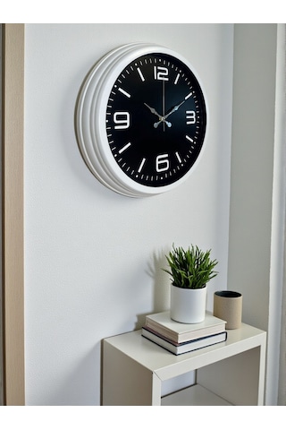Prime White 40 Cm Metal Modern Duvar Saati Diğer
