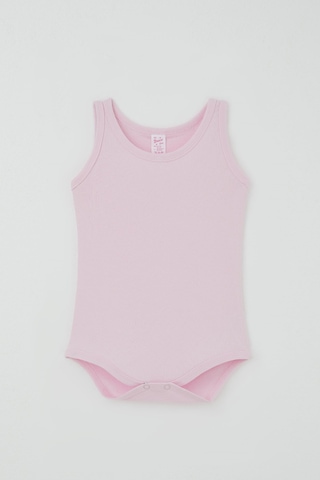 Breeze Kız Çocuk Çıtçıtlı Atlet Zıbın Body Basic 1-3 Yaş , Pembe