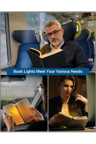 Siyah Renk Kitap Okuma Işığı Kitap Ayıracı Usb Şarjlı