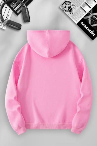 Macklin Sevgili Çift Kombin Spiderman Ve Kız Ağ Baskılı Özel Tasarım Kapüşonlu Sweatshirt 2li Set Takım Siyah Pembe Mck1235 Çok Renkli
