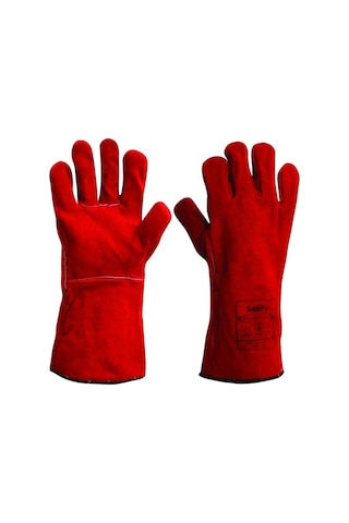 Max Safety Kaynakçı Eldiveni Kırmızı
