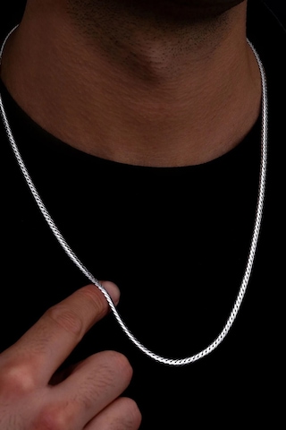 3.5mm İtalyan Bombeli Zincir 925 Gümüş Işıklı Kutuda Sevgiliye Eşe Babaya Hediye Kolye