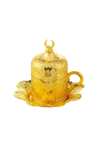 Lalezar Porselenli Damat Fincanı Altın Altın