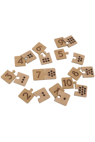 Vedemo Montessori Puzzle Ahşap Eğitici Matematik Bulmacası