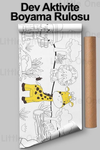 Melolisa Orman Aktivite Rulo Boyama Kağıdı - 62cm X 2.5 Metre Dev Rulo