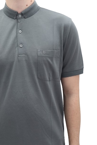 Santa Dmctekstil Erkek 102 Düz Klasik Kesim Rahat Kalıp Tek Cepli Polo Yaka T-shirt Füme