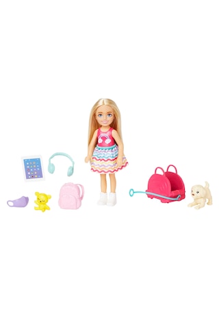 Barbie Seyahatte Chelsea Bebek ve Aksesuarları HJY17