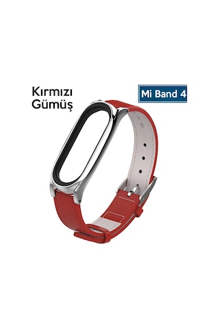 Mijobs Xiaomi Mi Band 5-4 Pu Deri Kayış Kordon- 5775