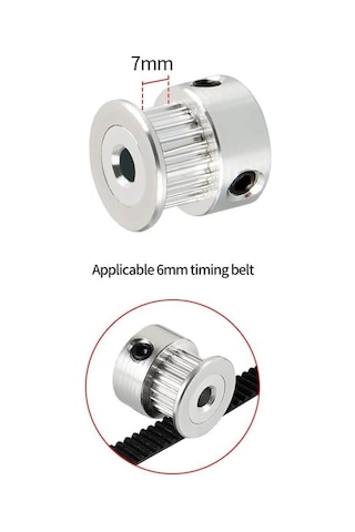 Koodmax 3 Adet Gt2 20x16 Diş 4mm Alüminyum Alaşım Dişli Senkron Zamanlama Kayışı Kasnağı