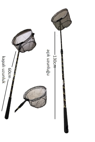 Balık Yakalama Kepçesi Katlanabilir Teleskopik Havuz Kepçesi