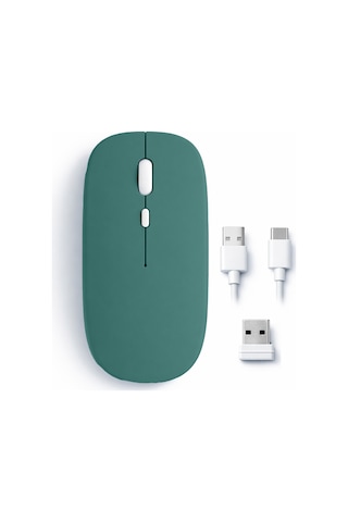 Mac Apple Uyumlu iPad Pc Tablet Mouse Şarjlı Batarya Sessiz Tıklama Usb Dongle Ve Kablo Dahil 1520