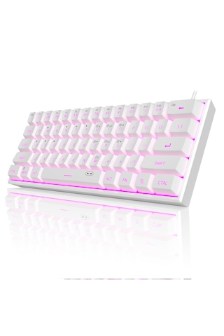 Magegee Ts91 61 Tuş Rgb Kablolu Beyaz Membran Türkçe Q Gaming Klavye