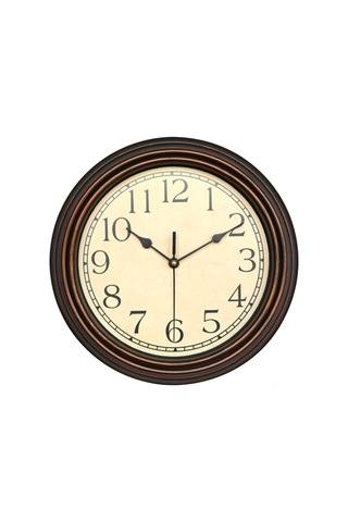 Mufunye Kahve Altın Renkli 12 İnç 30cm Ev Odası Duvar Saati - Klasik Avrupa Stili Ahşap Tasarım, Kolay Kurulum, Dayanıklı Malzeme İle Konforlu Ev İç Dizaynı Çok Renki