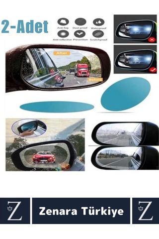 Uzun Ömürlü Sonbahar Kış Araç Görüş Koruma Montajsız Yan Ayna Yağmur Kaydırıcı Cam Film 1 Çift