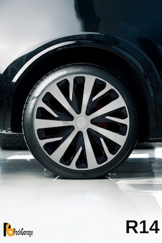Volkswagen Polo 14'' İnç Jant Kapağı 4 Adet Siyah Gri C110