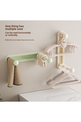 Springsun Ev İçi Çekirdekli Duvar Tipi Kurulabilir Giyim Asma Rafları - Katlanabilir, Delme Yok, Balkon Ve Ev Odaları İçin Organize Aleti Krem Renk Krem