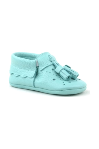 Hapshoe Hapshoe Kids Hakiki Deri Yeşil Lastikli Erkek Bebek Patik Yeşil