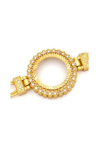 Altın Kaplama İmitasyon İşlemeli Figaro Model Çeyrek Çerçeve Bileklik Blk-1161 Altın