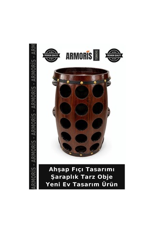 Ahşap Fıçı Tasarımı Şaraplık Tarz Obje Yeni Ev Tasarım Ürün